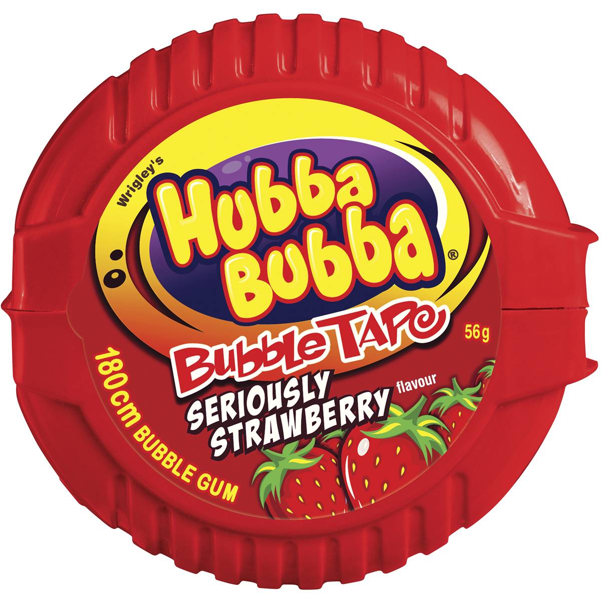 Hubba Bubba Seriously Strawberry Bubble Gum Tape 180cm 56g