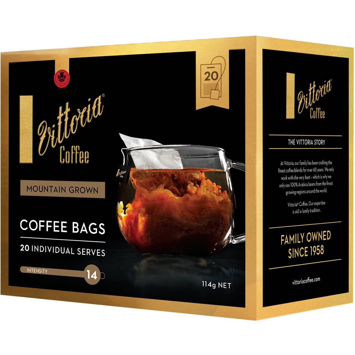 Vittoria Coffee Bags Mountain Grown 20x4.7g