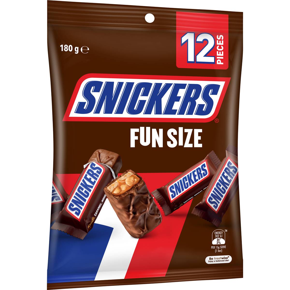 Snickers Milk Chocolate Party Share Bag 12 Pieces 12x15g