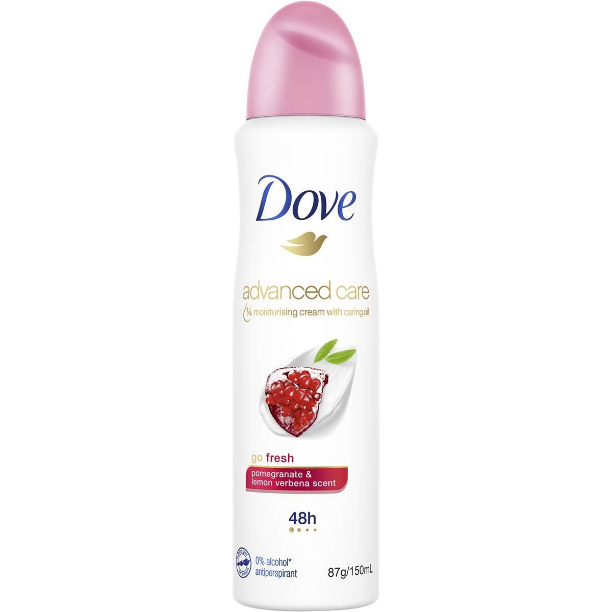 Dove Advanced Care Antiperspirant Aerosol Go Fresh Pomegranate 150ml