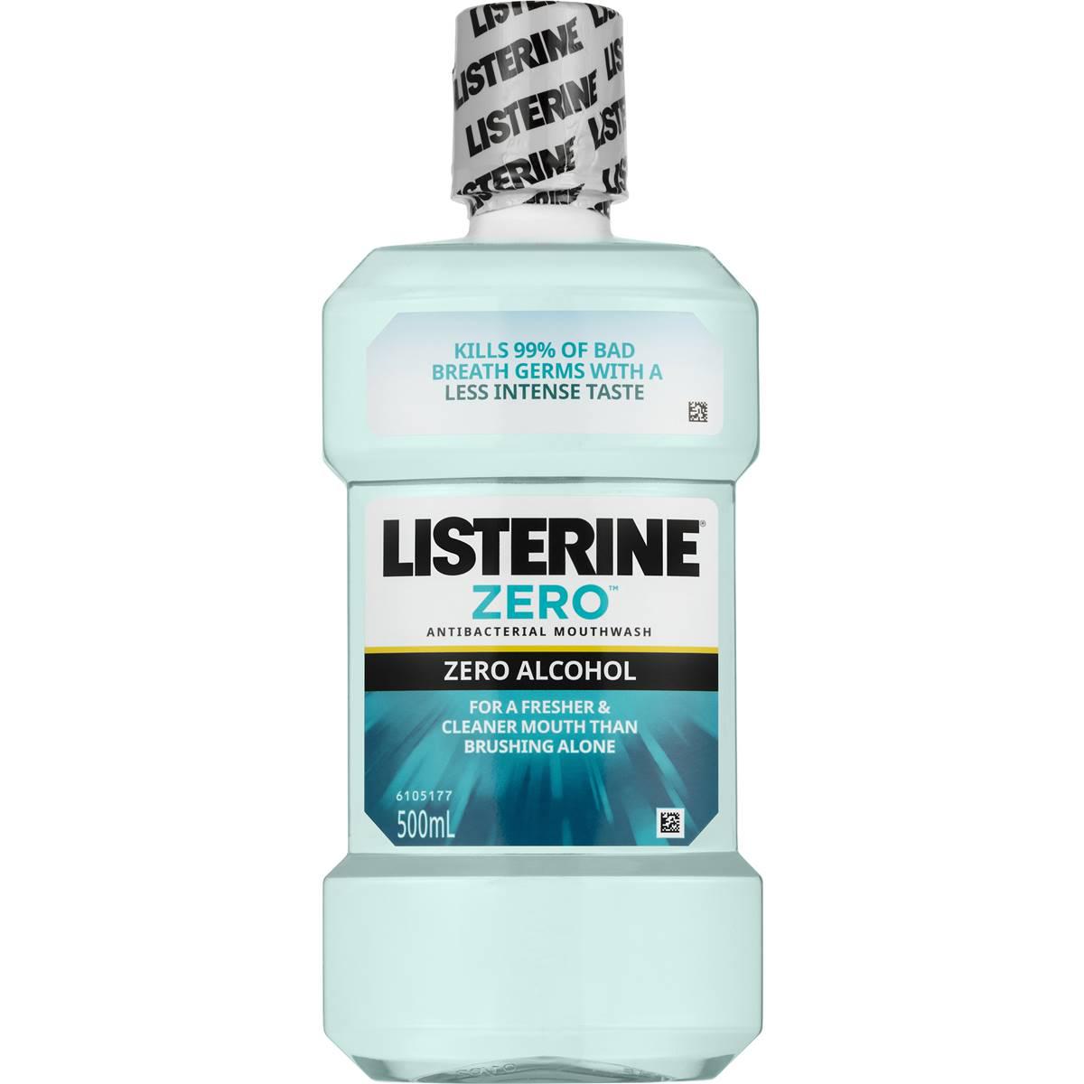 Listerine Zero Alcohol Antibacterial Mouthwash 500ml