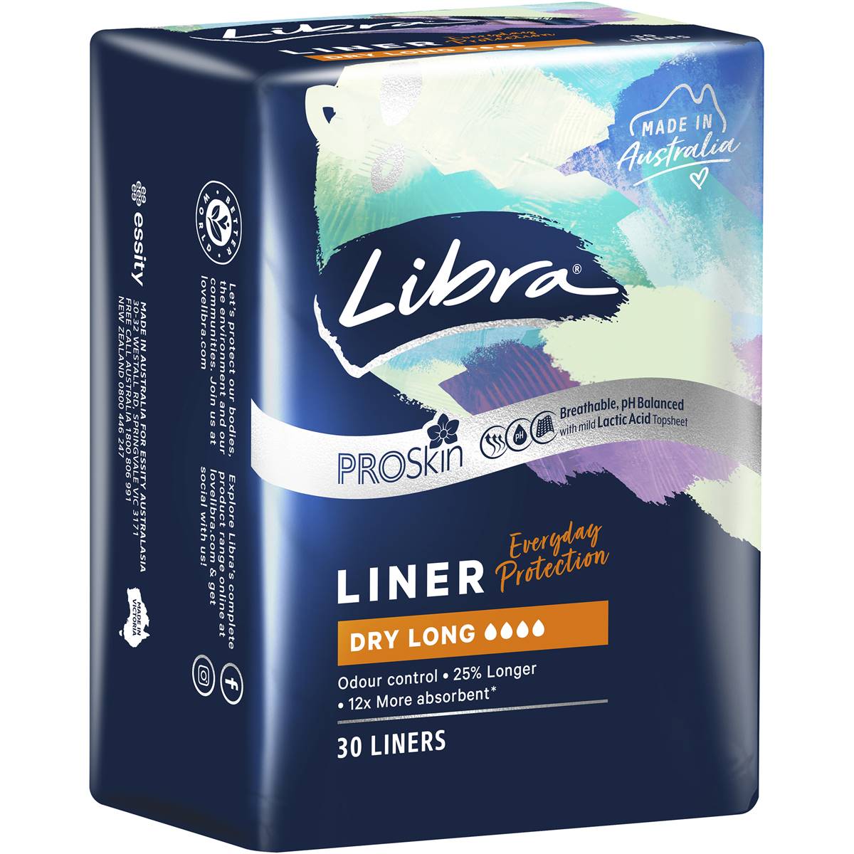 Libra Pro Skin Liners Dry Long 30 Pack