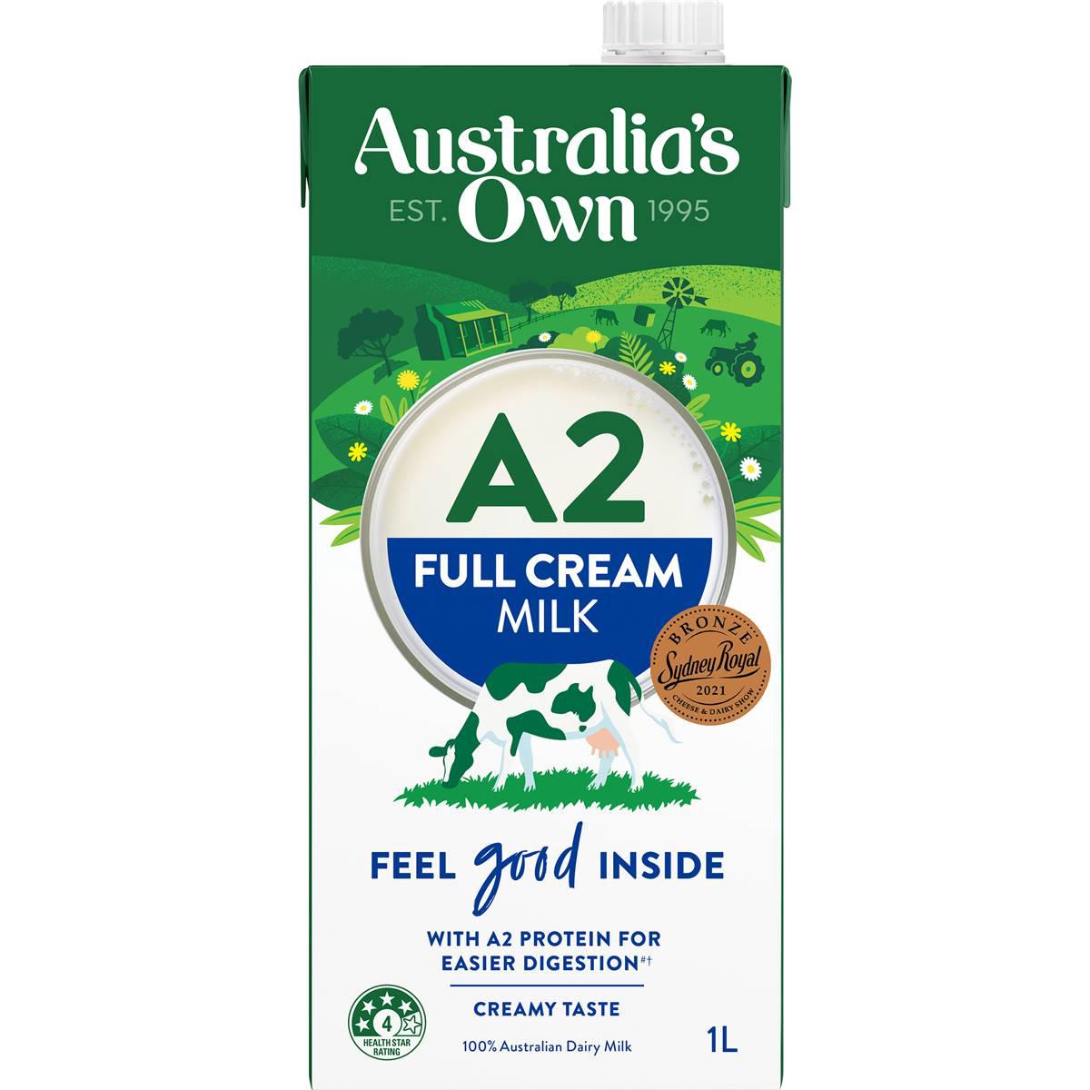 Australia's Own A2 Full Cream UHT Milk 1l