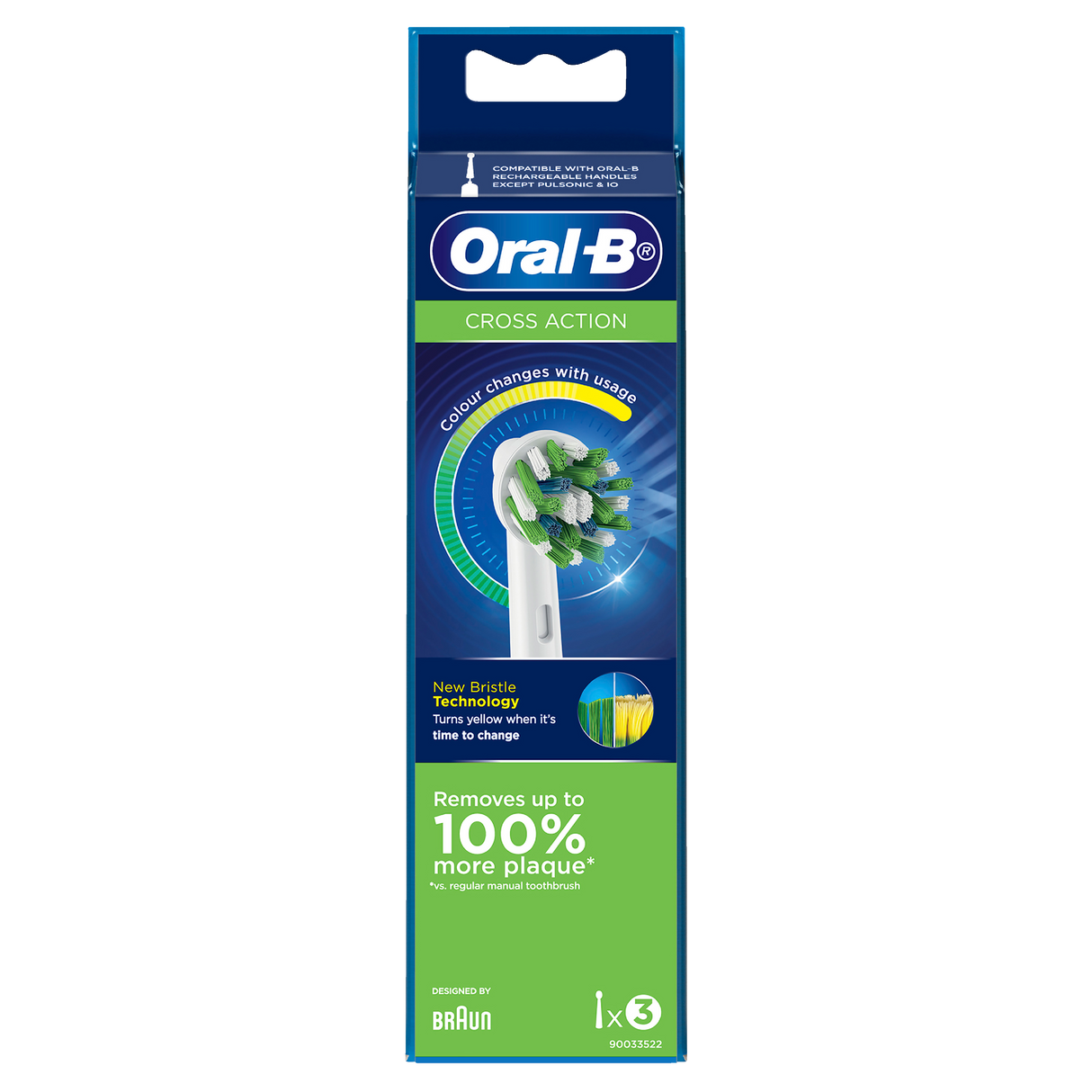 Oral-B Cross Action Replacement Brush Heads 3 Pack