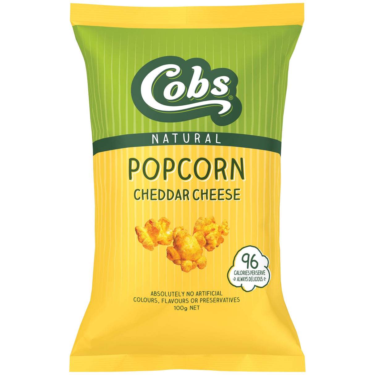 Cobs Natural Popcorn Cheddar Cheese 100g