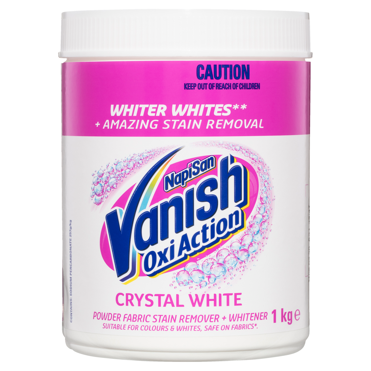 Vanish NapiSan OxiAction Crystal White Stain Rmover Powder 1kg