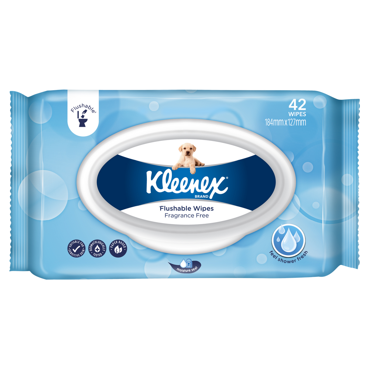 Kleenex Flushable Fresh Wipes Unscented 42 Wipes