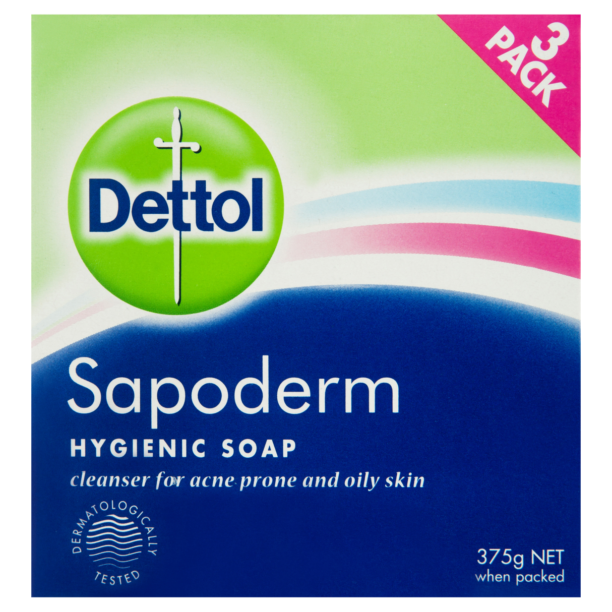Dettol Sapoderm Hygienic Soap for Acne Oily Skin 3 Pack