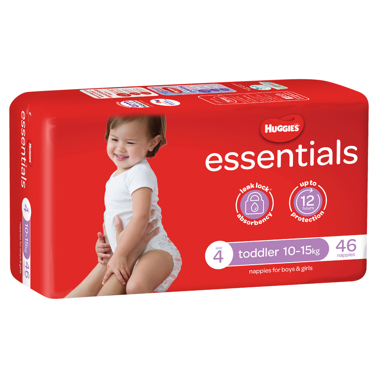 Huggies Essentials Nappies Size 4 (10-15kg) 46 Pack