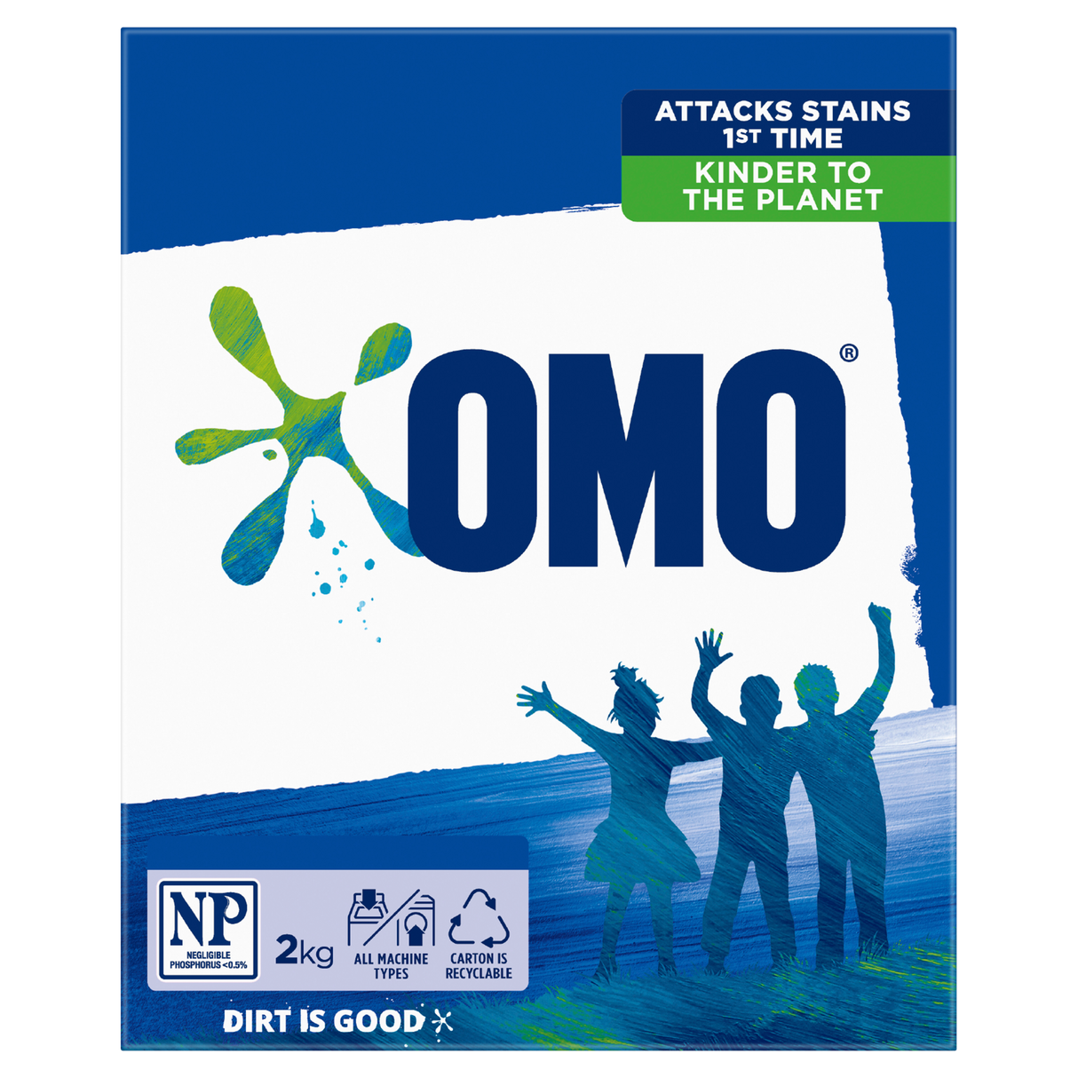 Omo Active Clean Laundry Washing Powder Front & Top Loader 2kg