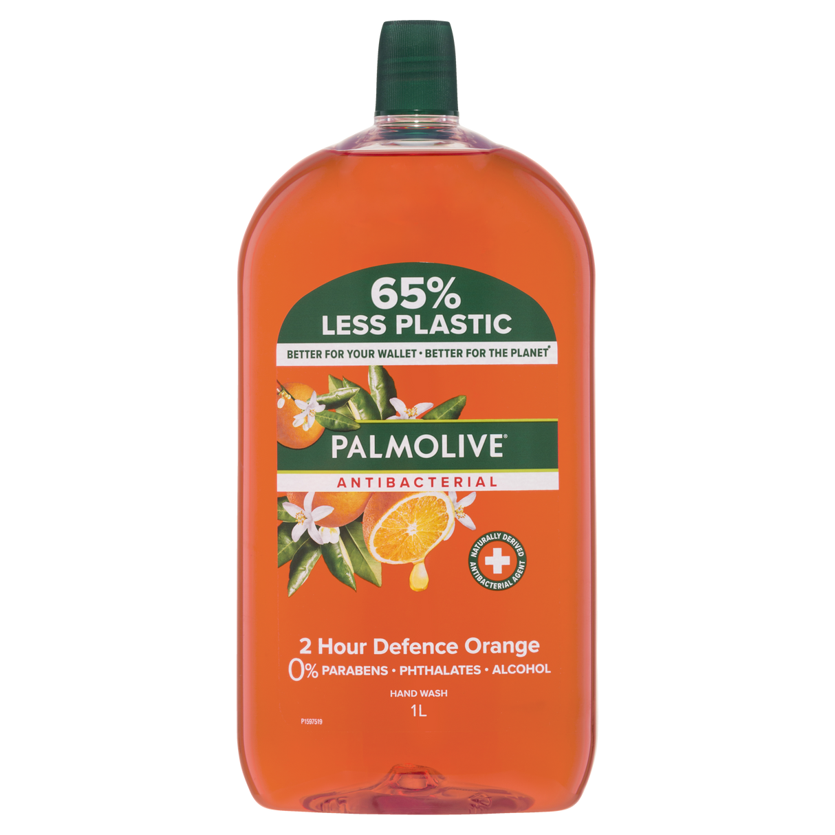 Palmolive Antibacterial Liquid Hand Wash Soap Orange Refill 1l