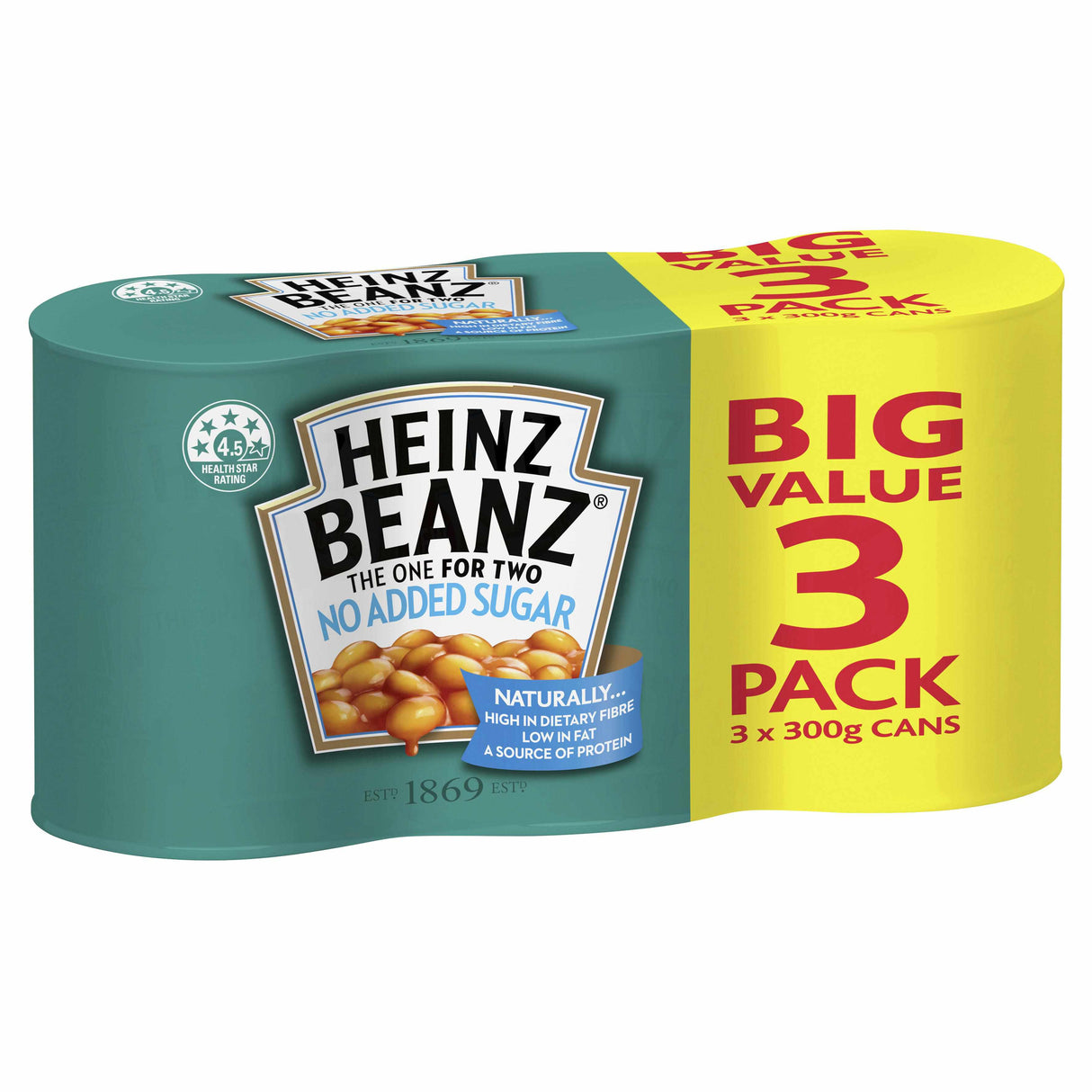 Heinz Beanz No Added Sugar 3x300g