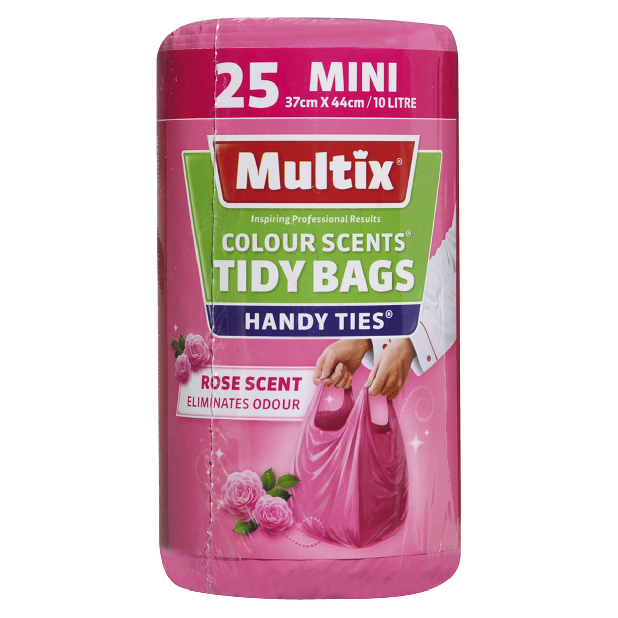 Multix Colour Rose Scent Handy Ties Tidy Bags Mini 25 Pack