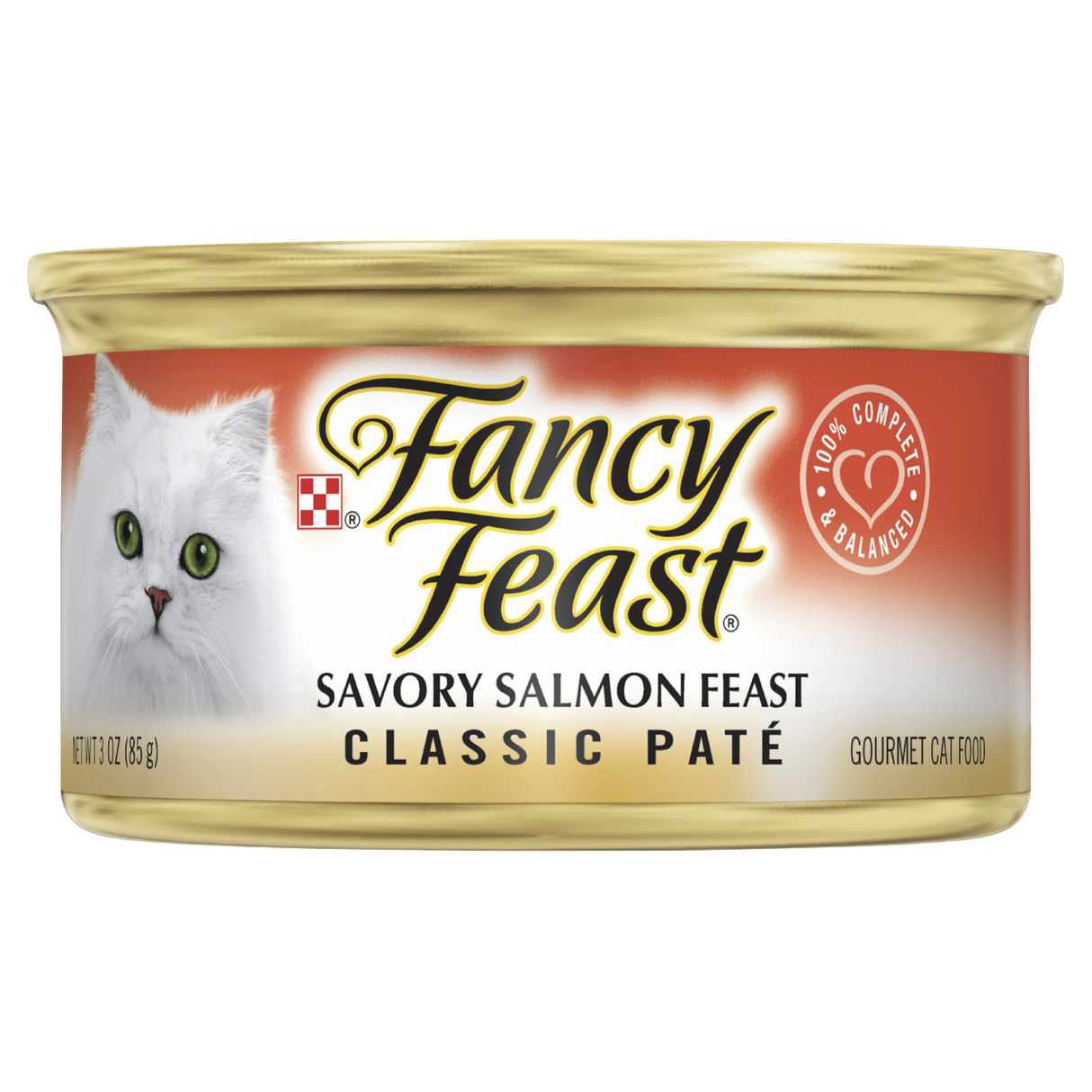Fancy Feast Adult Classic Savory Salmon Paté Wet Cat Food 85g