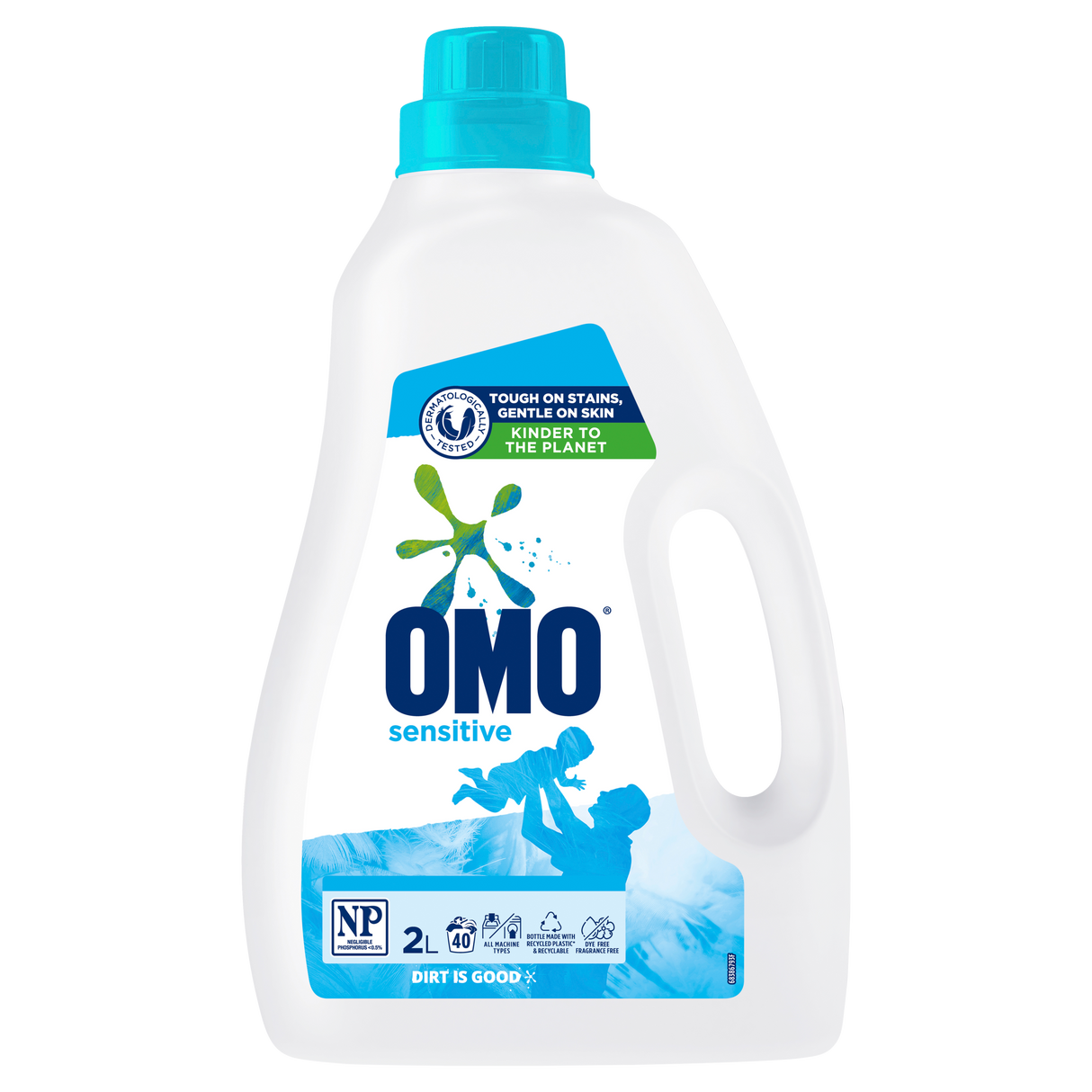 Omo Sensitive Laundry Liquid Detergent Front & Top Loader 2l