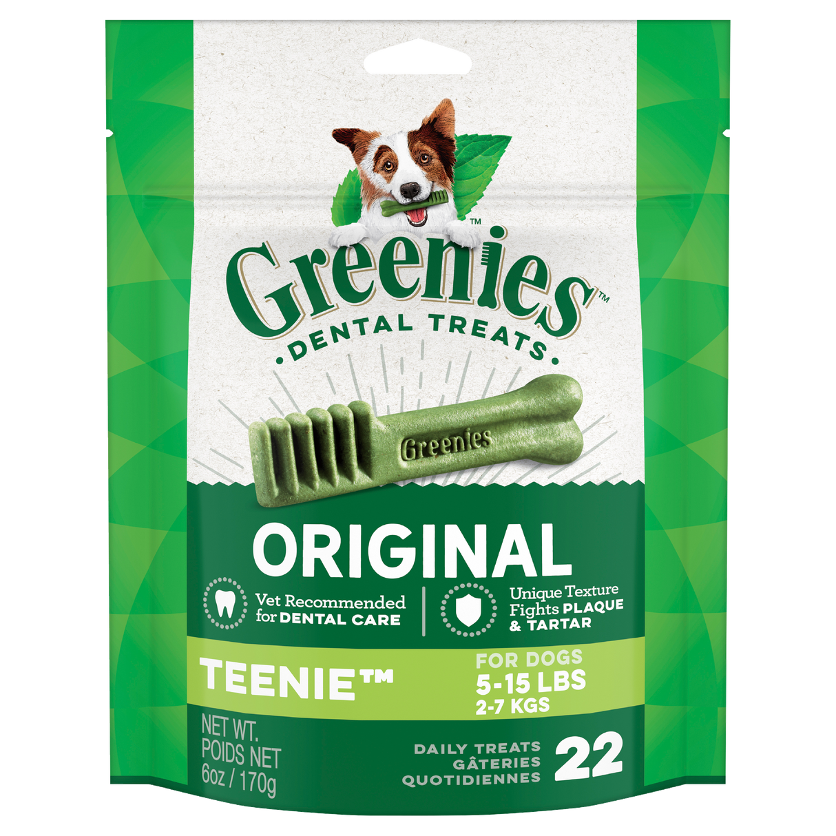Greenies Original Teenie Dental Dog Treat 22 Pack
