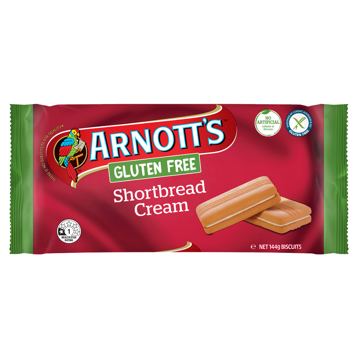 Arnott's Gluten Free Shortbread Cream 144g