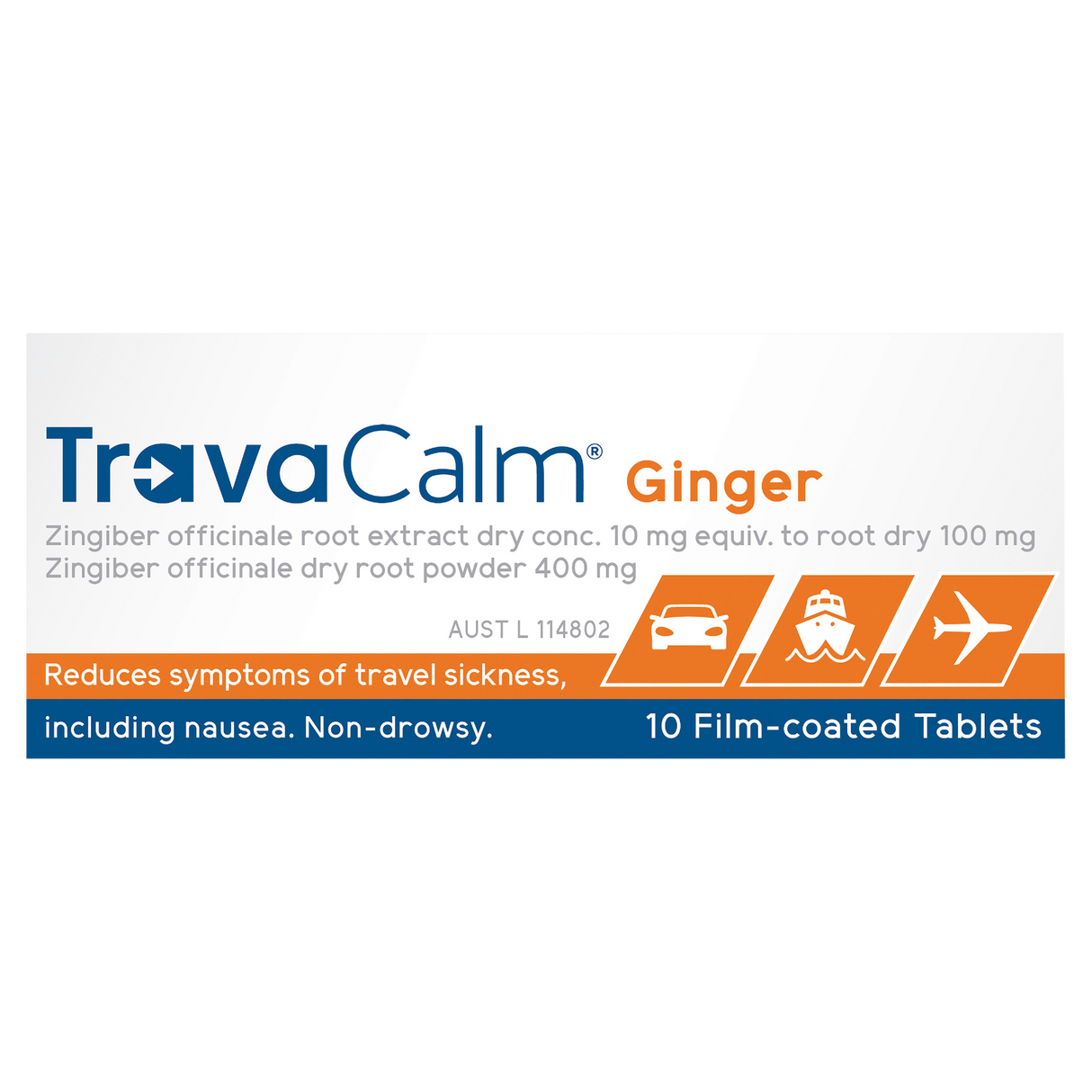 TravaCalm Ginger 10 Tablets