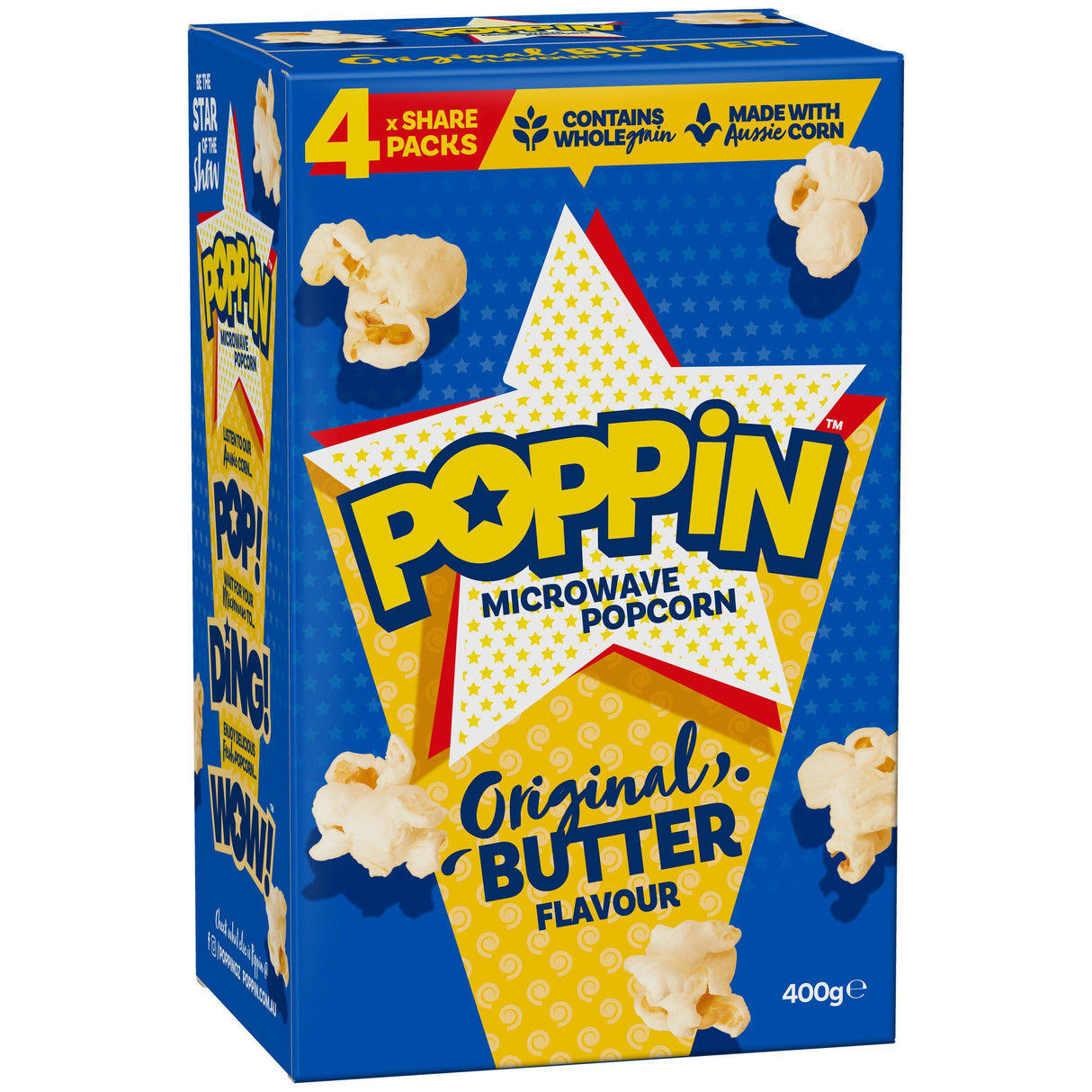 Poppin Butter Microwave Popcorn 400g
