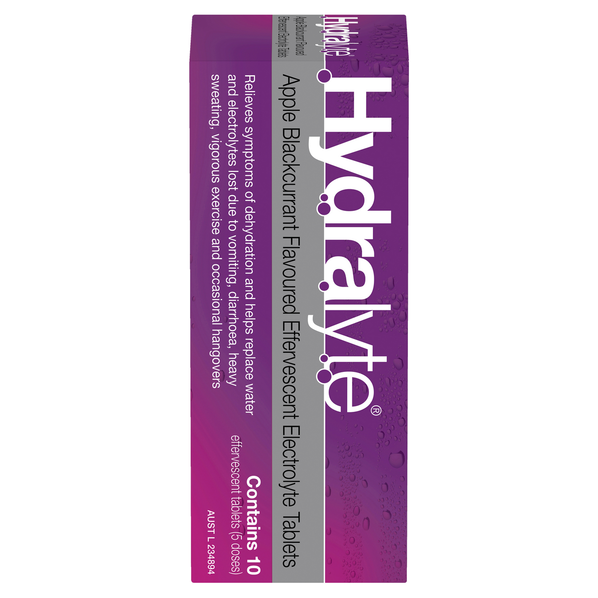 Hydralyte Effervescent Electrolyte Tablets Apple Blackcurrant 10 Pack