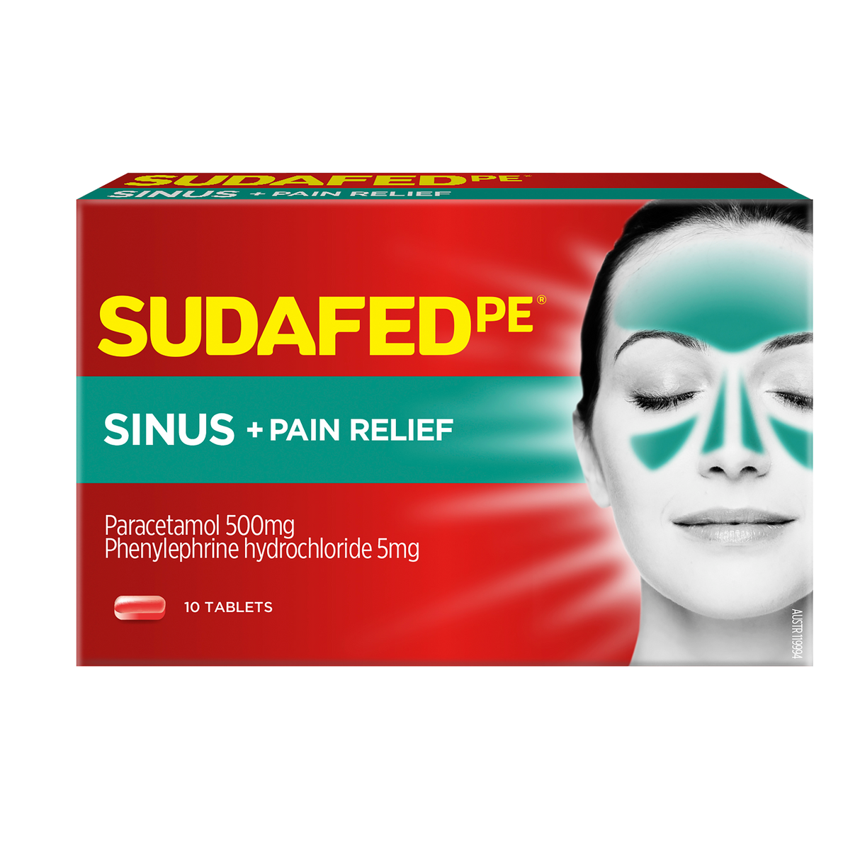 Sudafed PE Sinus + Pain Relief Tablets 10 Pack