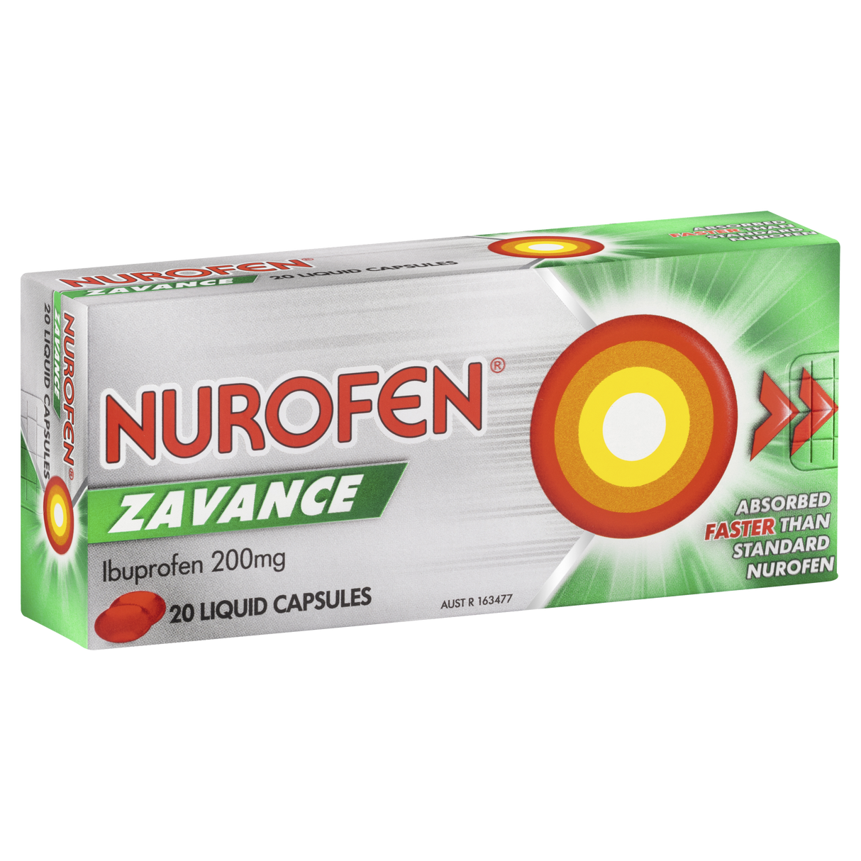 Nurofen Zavance Ibuprofen 200mg Liquid Capsules 20 Pack