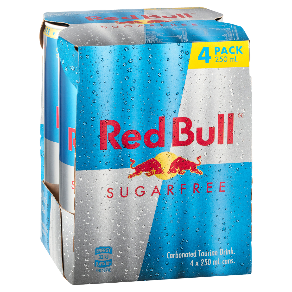 Red Bull Energy Drink Sugar Free Can 4 Pack