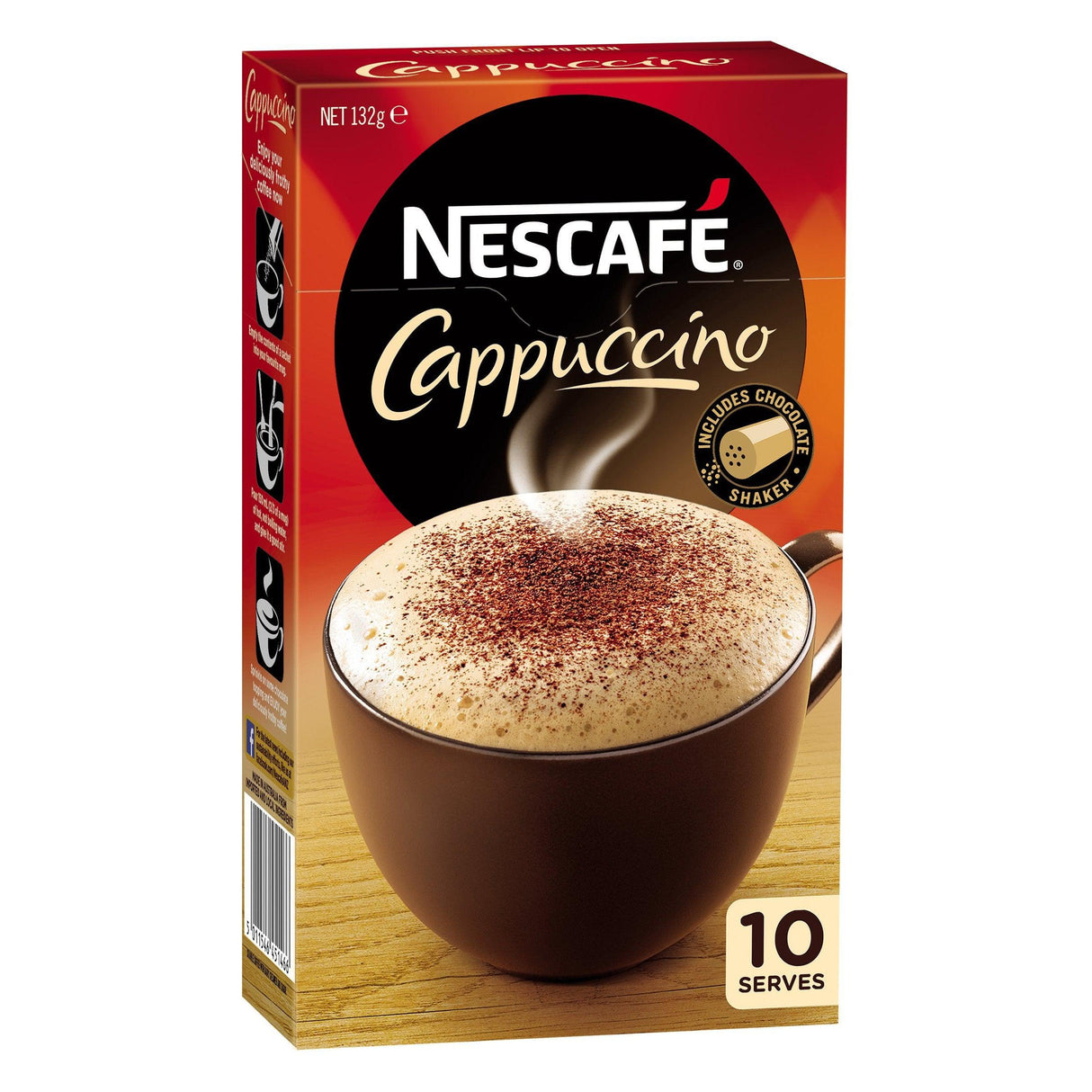 Nescafe Cappuccino Coffee Sachets 10 Pack