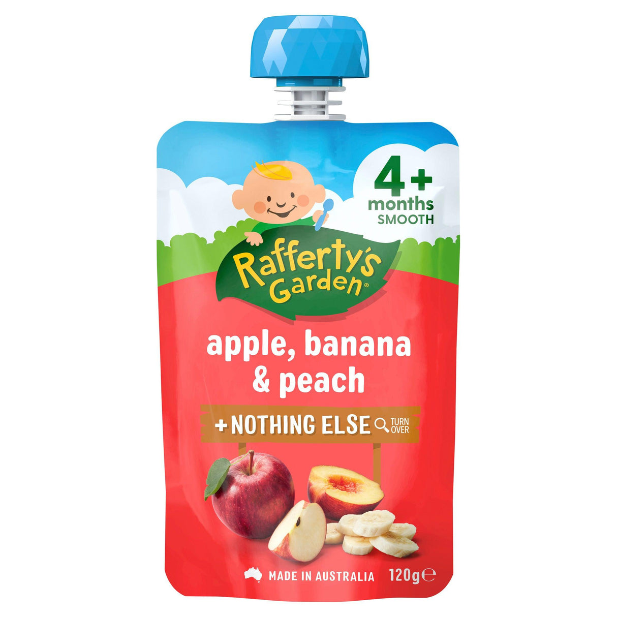 Rafferty's Garden 4 Months+ Apple, Banana & Peach 120g