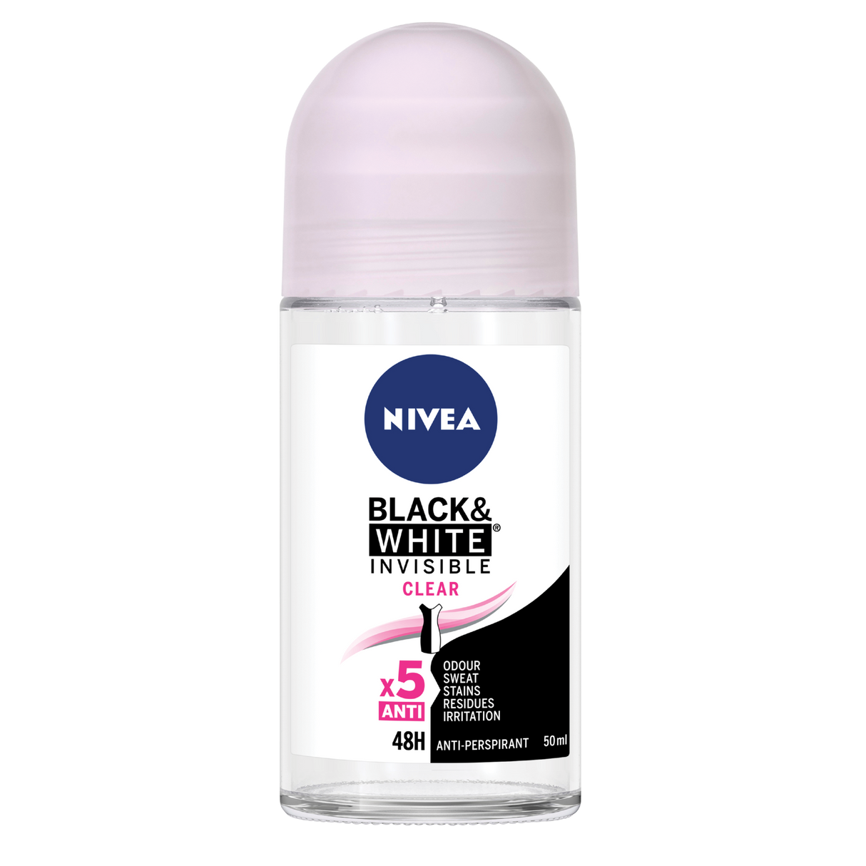 Nivea Black & White Invisible Roll-on Antiperspirant 50ml