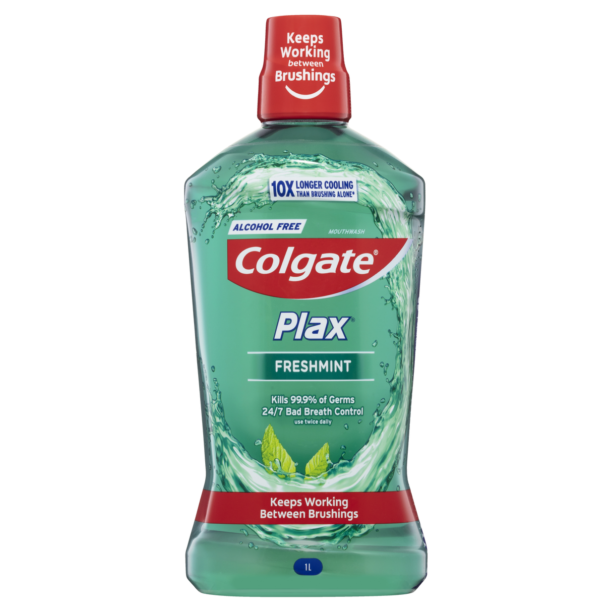 Colgate Plax Freshmint Antibacterial Alcohol Free Mouthwash 1l