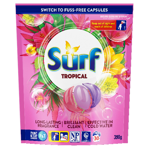 Surf Tropical Laundry Capsules 30 Pack