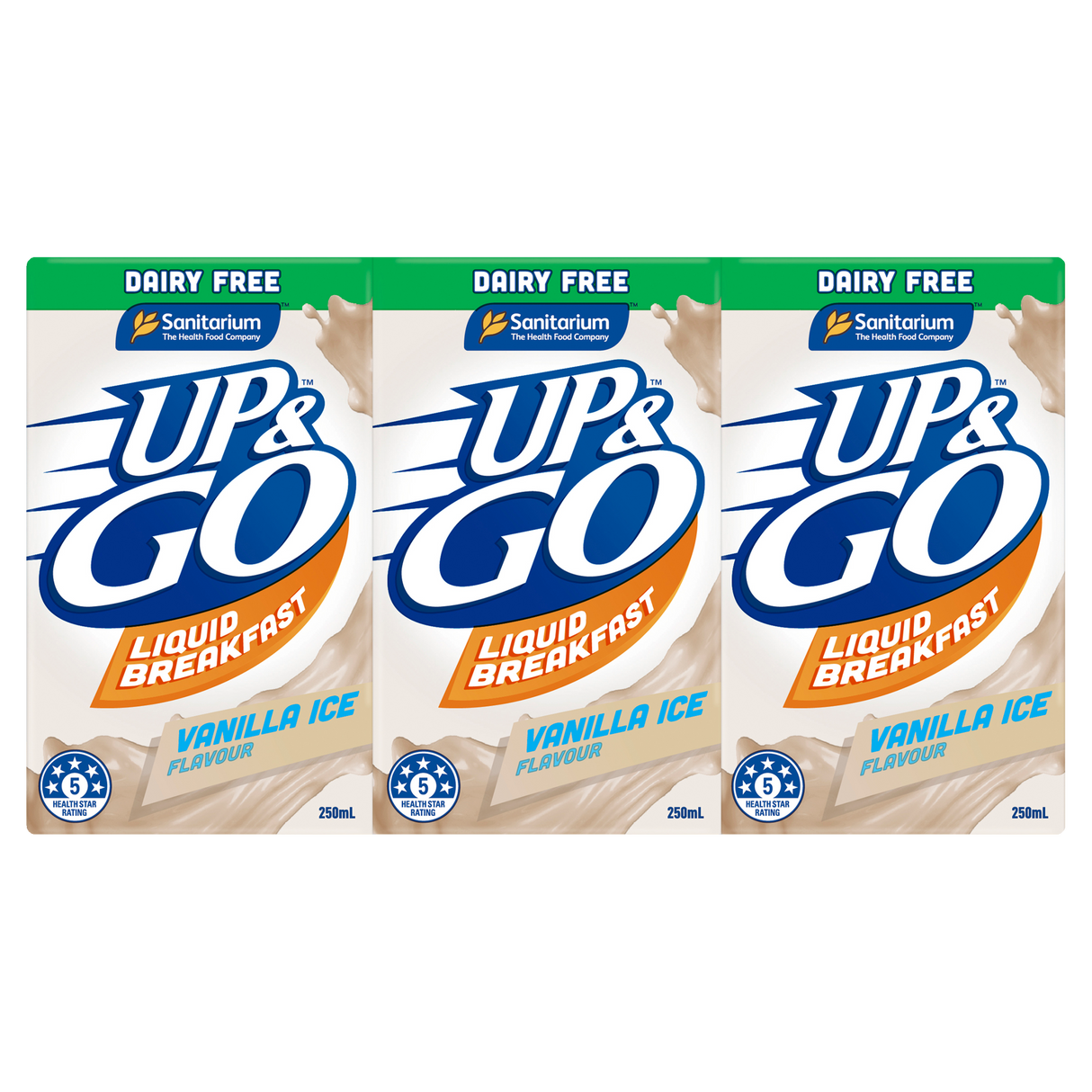 UP&GO Dairy Free Vanilla Ice 3x250ml