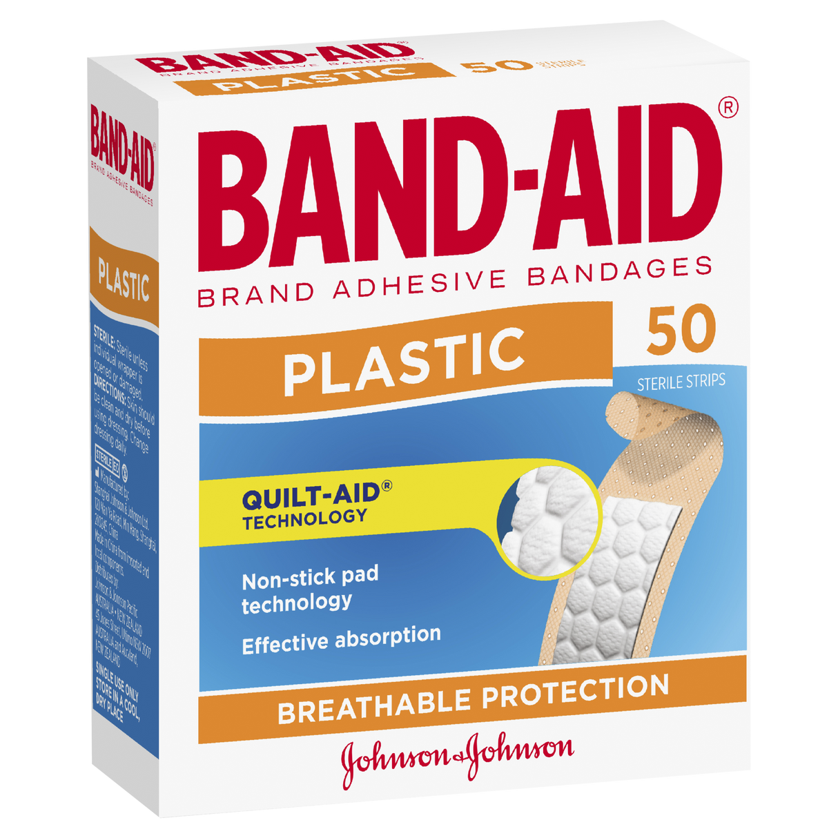 Band-Aid Plastic Strips 50 Pack