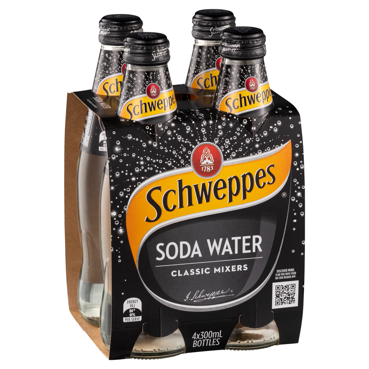 Schweppes Classic Mixers Soda Water 4x300ml