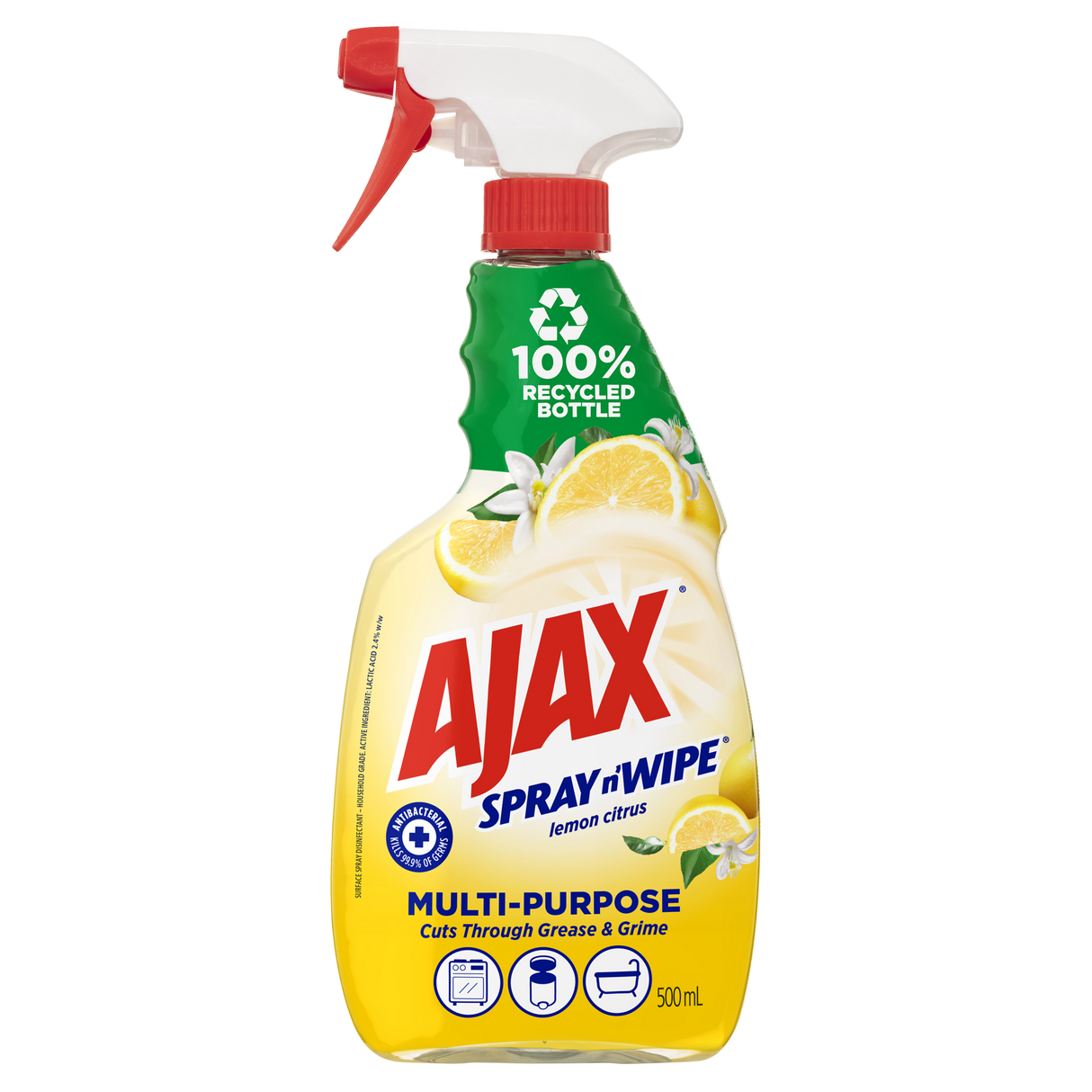 Ajax Spray n' Wipe Multi-Purpose Cleaner Lemon Citrus 500ml