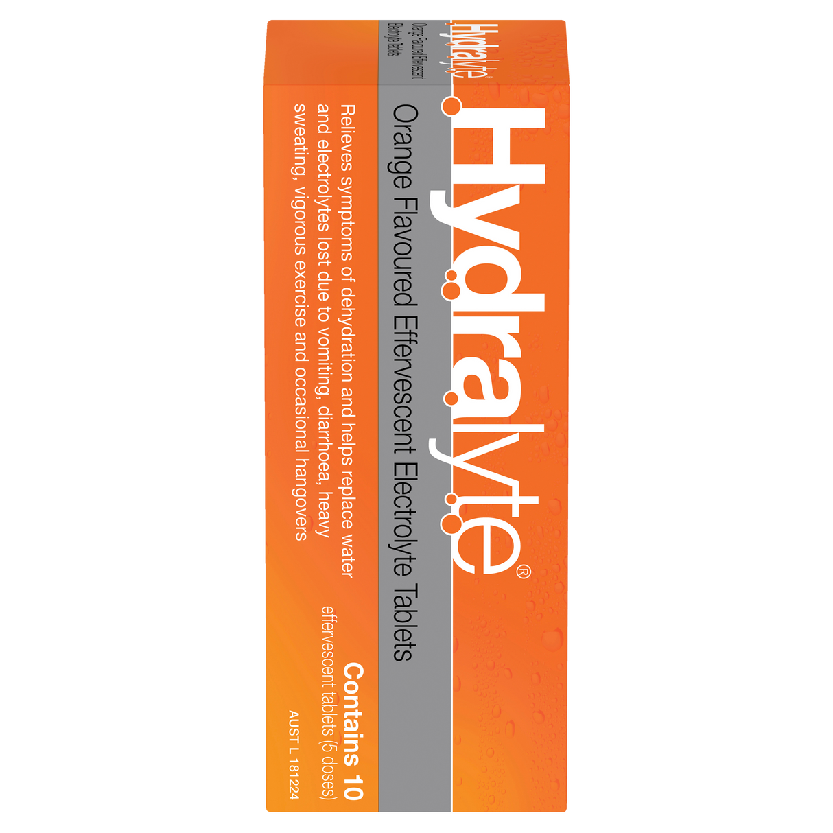 Hydralyte Effervescent Electrolyte Tablets Orange 10 Pack