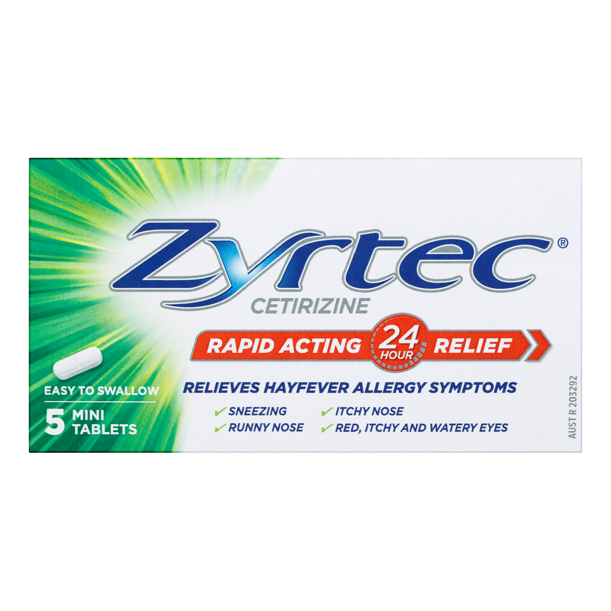 Zyrtec Rapid Acting Allergy & Hayfever Tablets 5 Pack