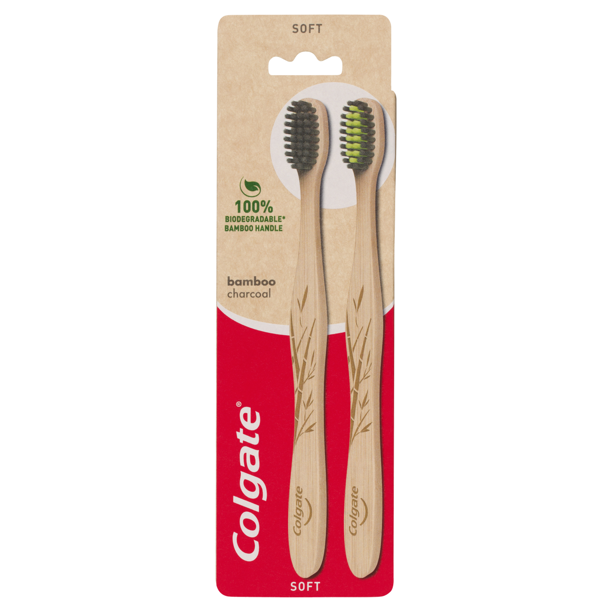 Colgate Bamboo Charcoal Toothbrush Soft 2 Pack