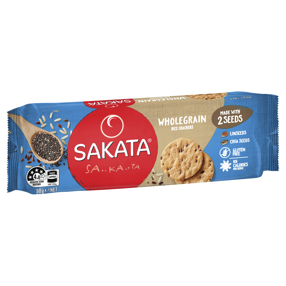 Sakata Rice Crackers Wholegrain Original 90g