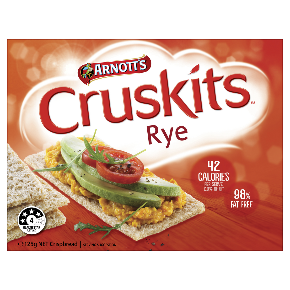 Arnott's Cruskits Crispbread Rye 125g