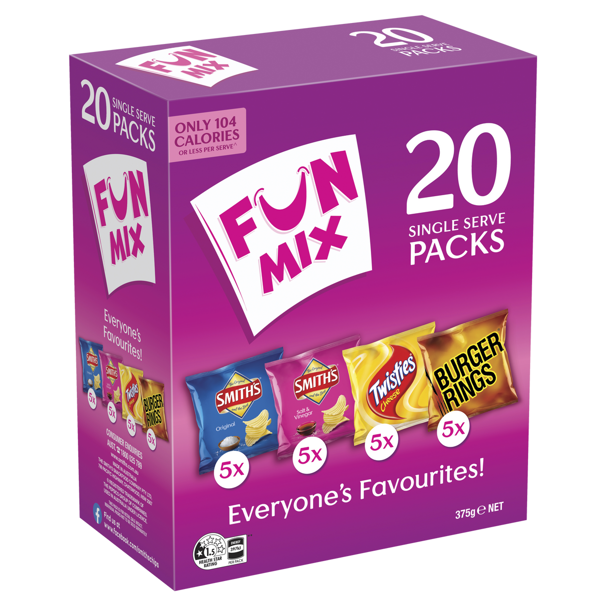 Smith's Fun Mix Variety Multipack 375g