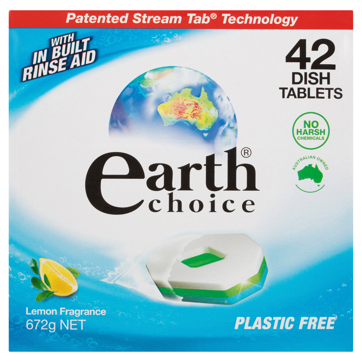 Earth Choice All In One Dish Tablets Lemon 42 Pack 672g