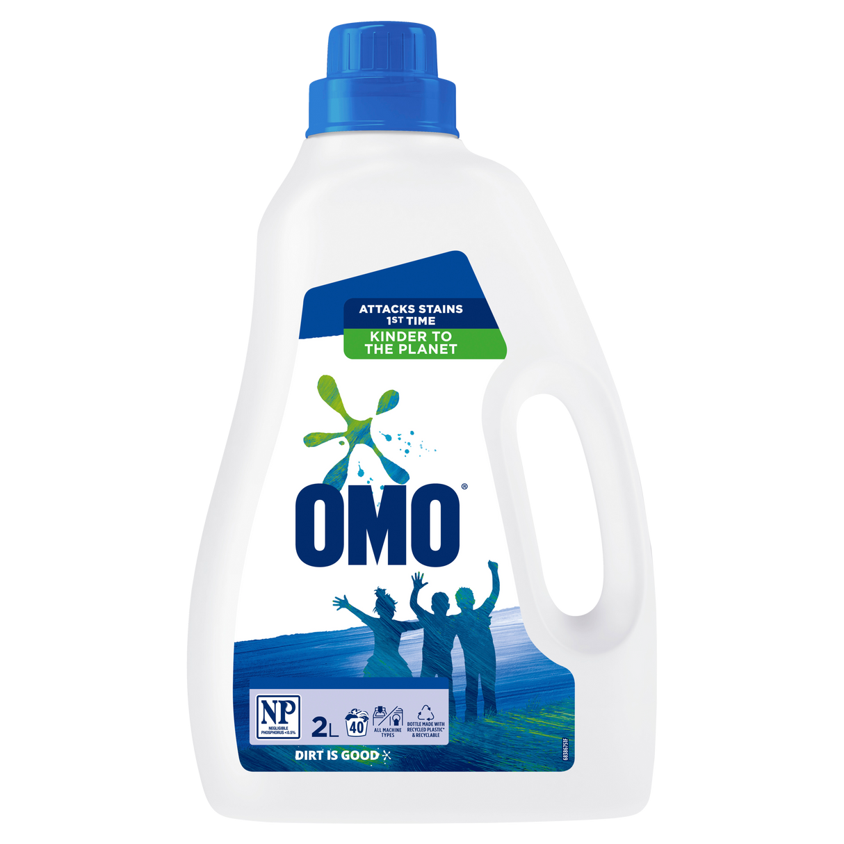 Omo Active Clean Laundry Liquid Detergent Front & Top Loader 2l