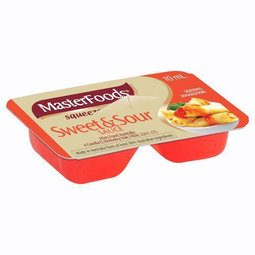 MasterFoods Portion Control Squeeze On Sweet & Sour Sauce 100x10g