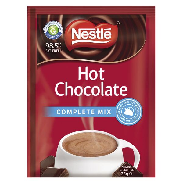 Nestle Complete Mix Hot Chocolate Single Serve Sachet 100x25g