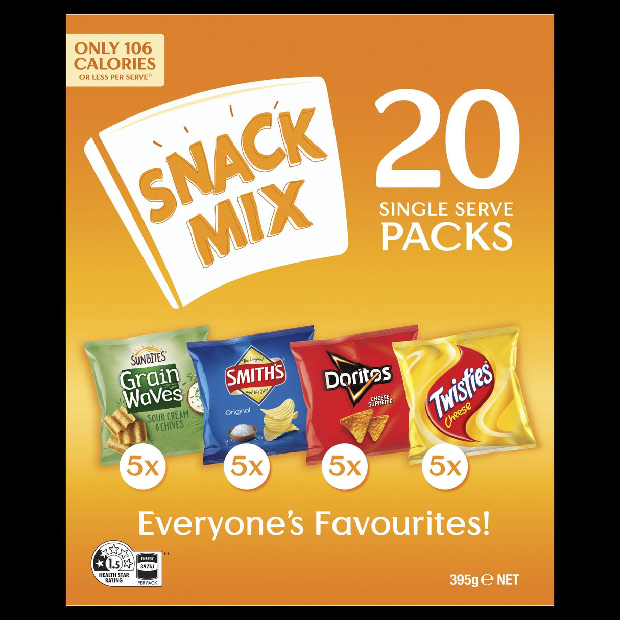 Smith's Snack Mix Variety Multipack 395g
