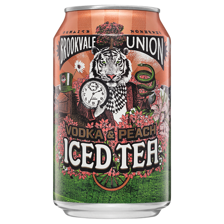 Brookvale Union Vodka & Peach Iced Tea Cans 24x330ml product image.