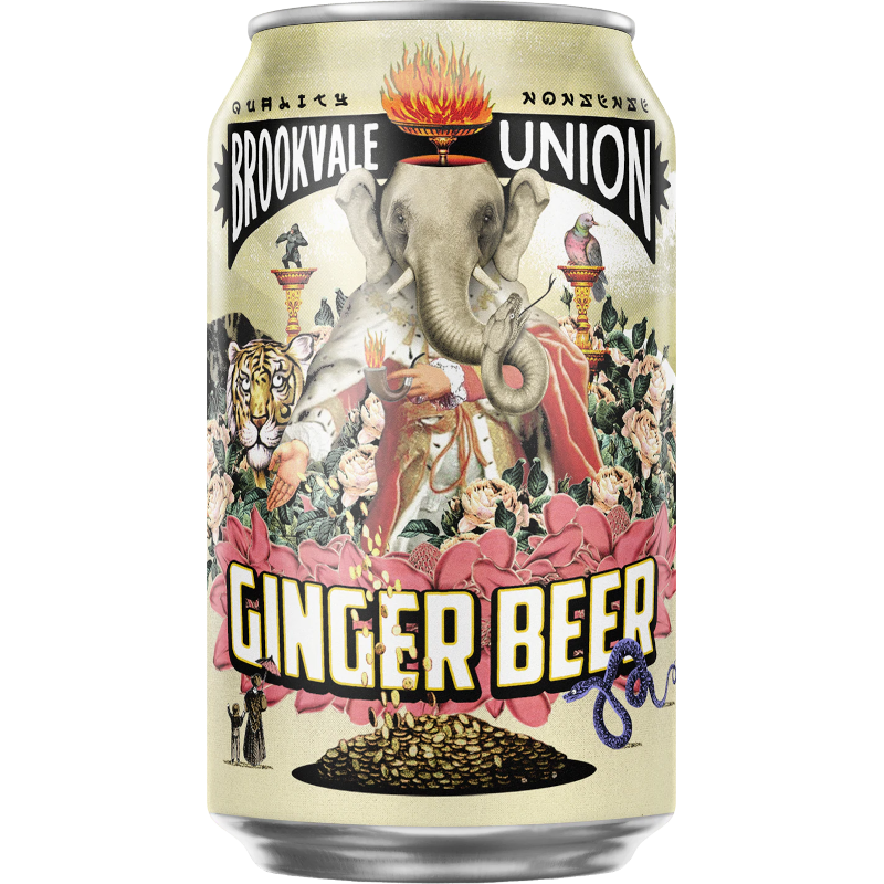 Brookvale Union Ginger Beer Cans 24x330ml product image.