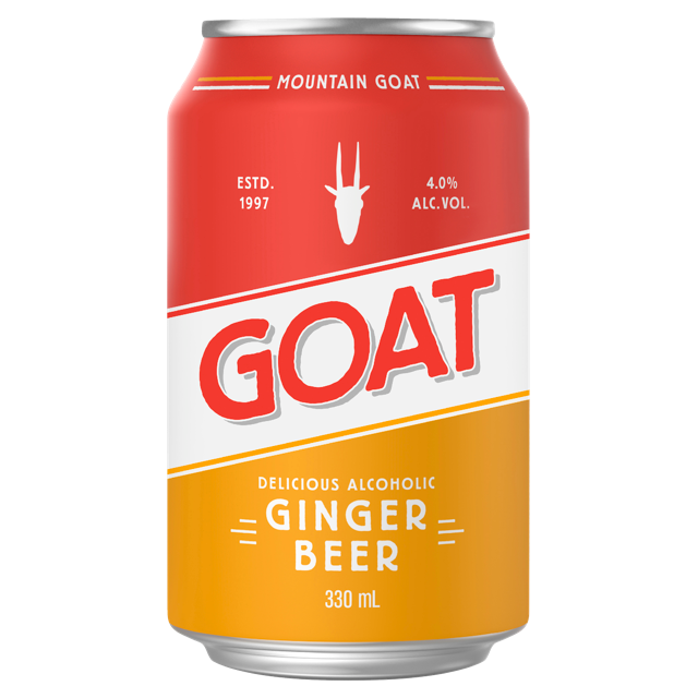 Mountain Goat Delicious Ginger Beer Cans 24x330ml product image.